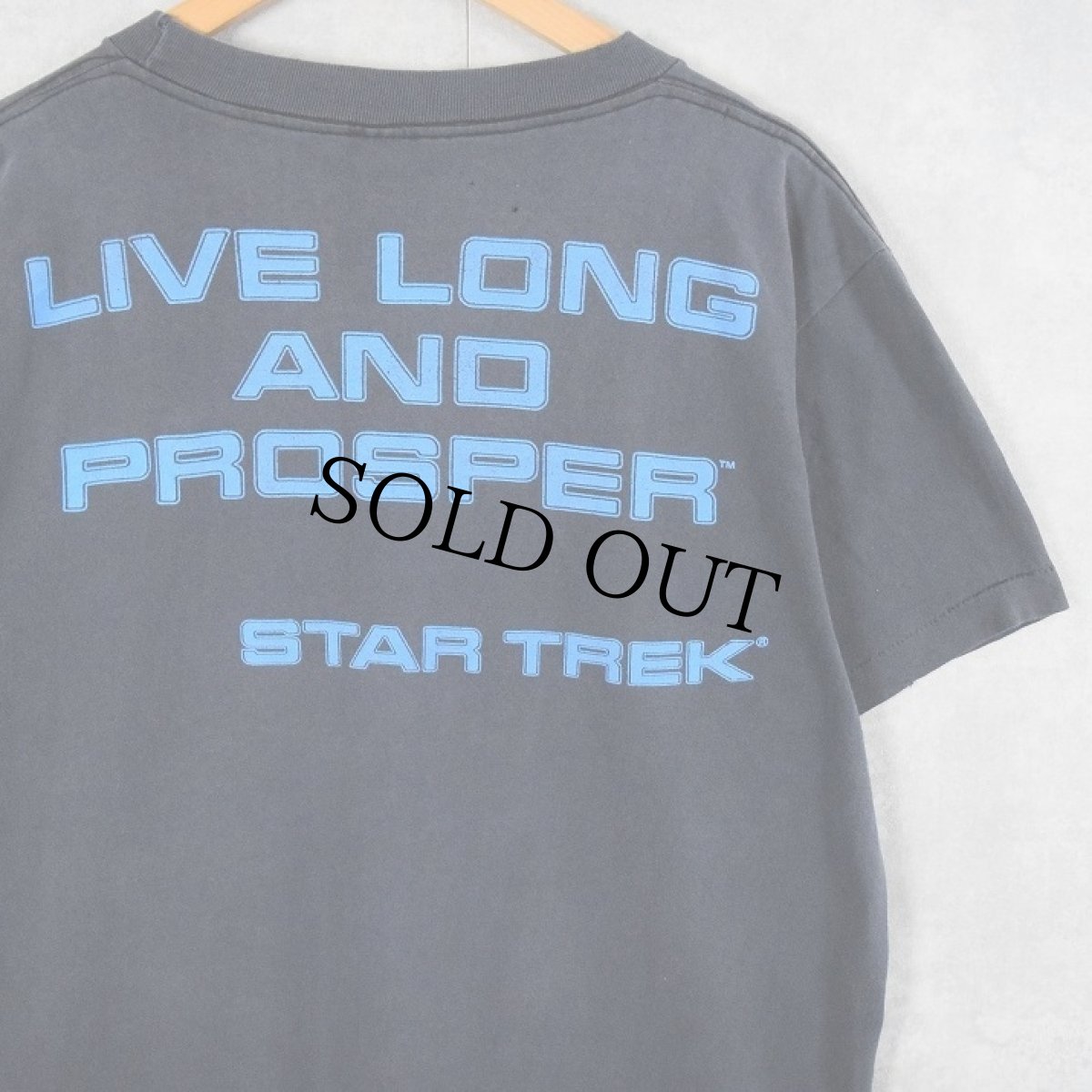 画像2: 90's STAR TREK USA製 "LIVE LONGER AND PROSPER" SFテレビドラマプリントTシャツ L (2)