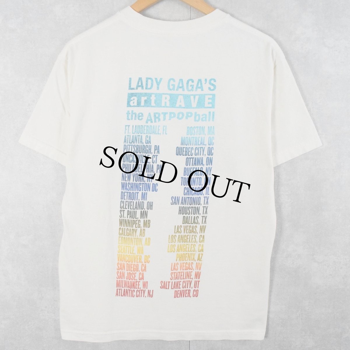 画像2: 2014 LADY GAGA "artRAVE the ARTPOP ball" ミュージシャンツアーTシャツ (2)
