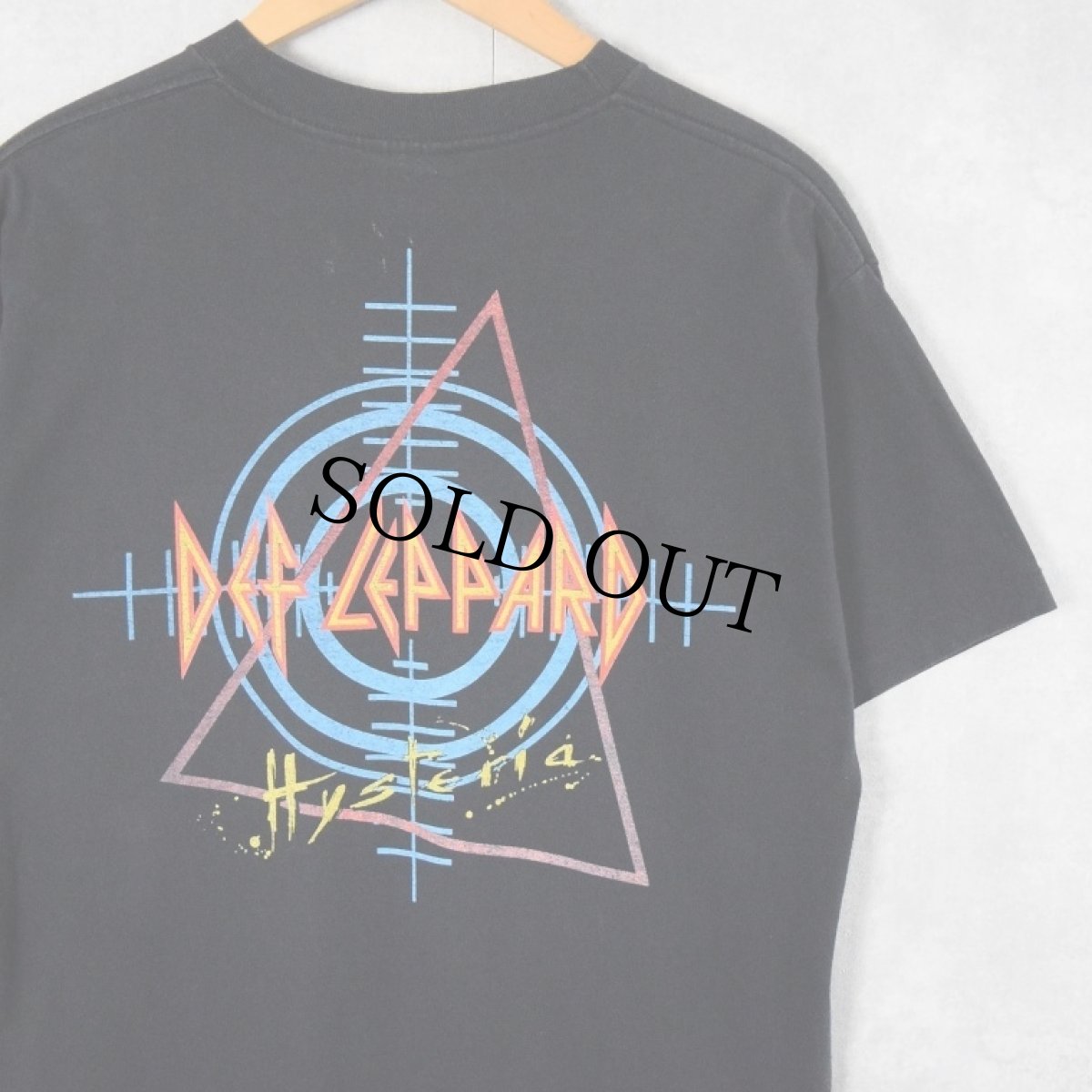 画像2: 80's DEF LEPPARD USA製 "Hysteria" ロックバンドTシャツ BLACK L (2)