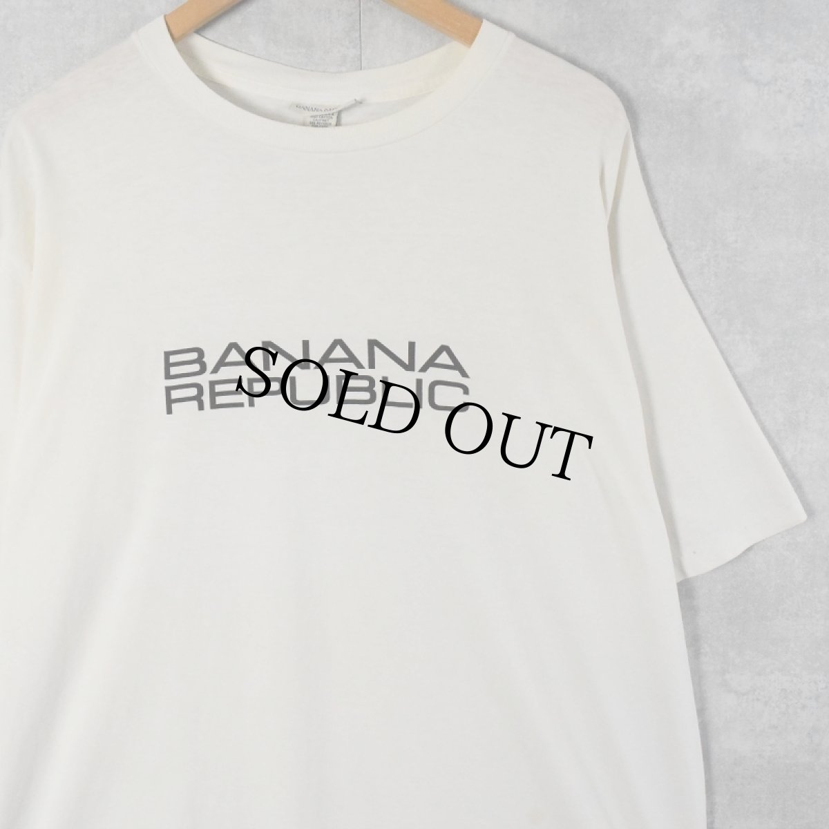 画像1: 90's BANANA REPUBLIC USA製 ロゴプリントTシャツ XL (1)