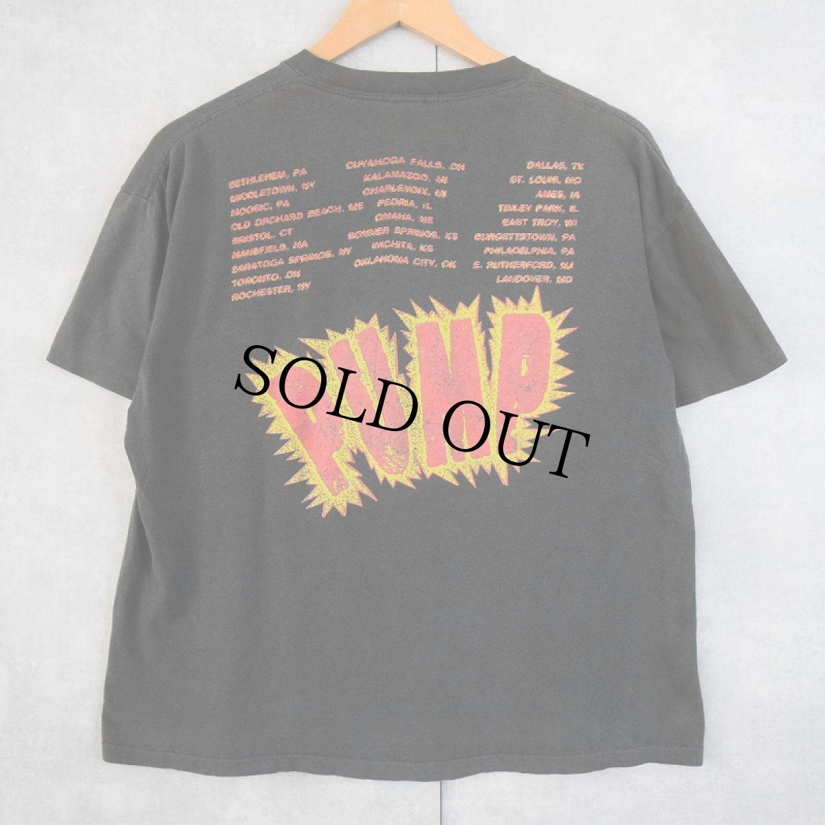 画像2: 90's AEROSMITH × PUSHEAD "PUMP" ロックバンドツアープリントTシャツ BLACK (2)
