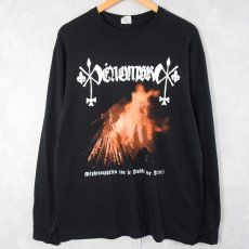 画像1: 【SALE】 p?nombre ブラックメタルバンドロンT L (1)