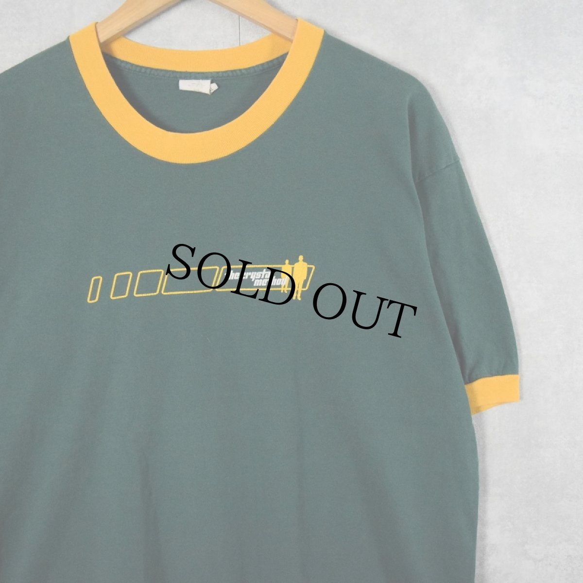 画像1: 90's The Crystal Method エレクトロニックミュージック デュオ プリントリンガーTシャツ XL (1)