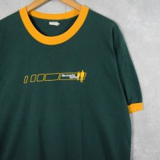 画像1: 90's The Crystal Method エレクトロニックミュージック デュオ プリントリンガーTシャツ XL (1)