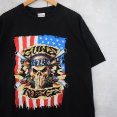 画像1: 90's GUNS ROSES USA製 ロックバンドプリントTシャツ BLACK XL (1)