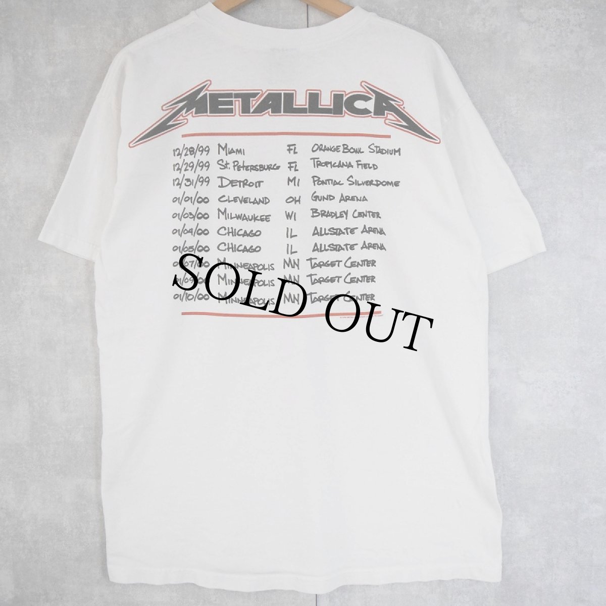 画像2: 90's METALLICA ロックバンド プリントTシャツ L (2)