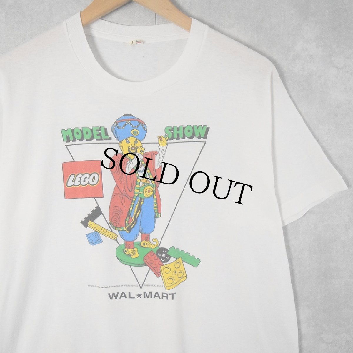 画像1: 90's LEGO USA製 "WALMART" 企業プリントTシャツ L (1)