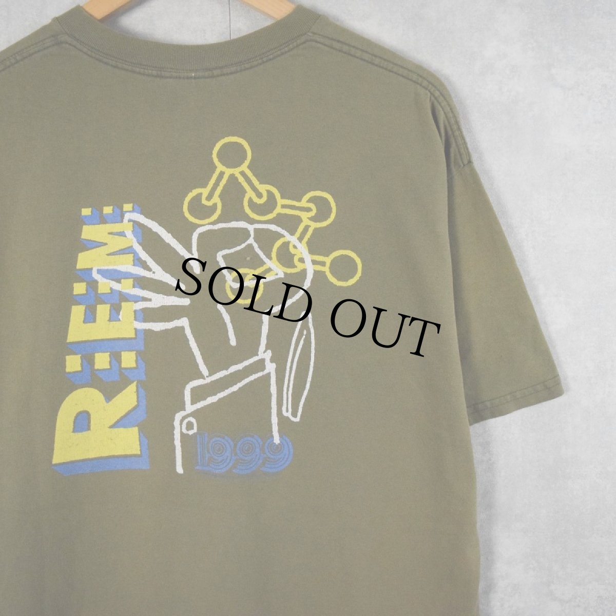 画像2: 90's R.E.M. "UP TOUR 1999" オルタナティブロックバンドTシャツ XL (2)