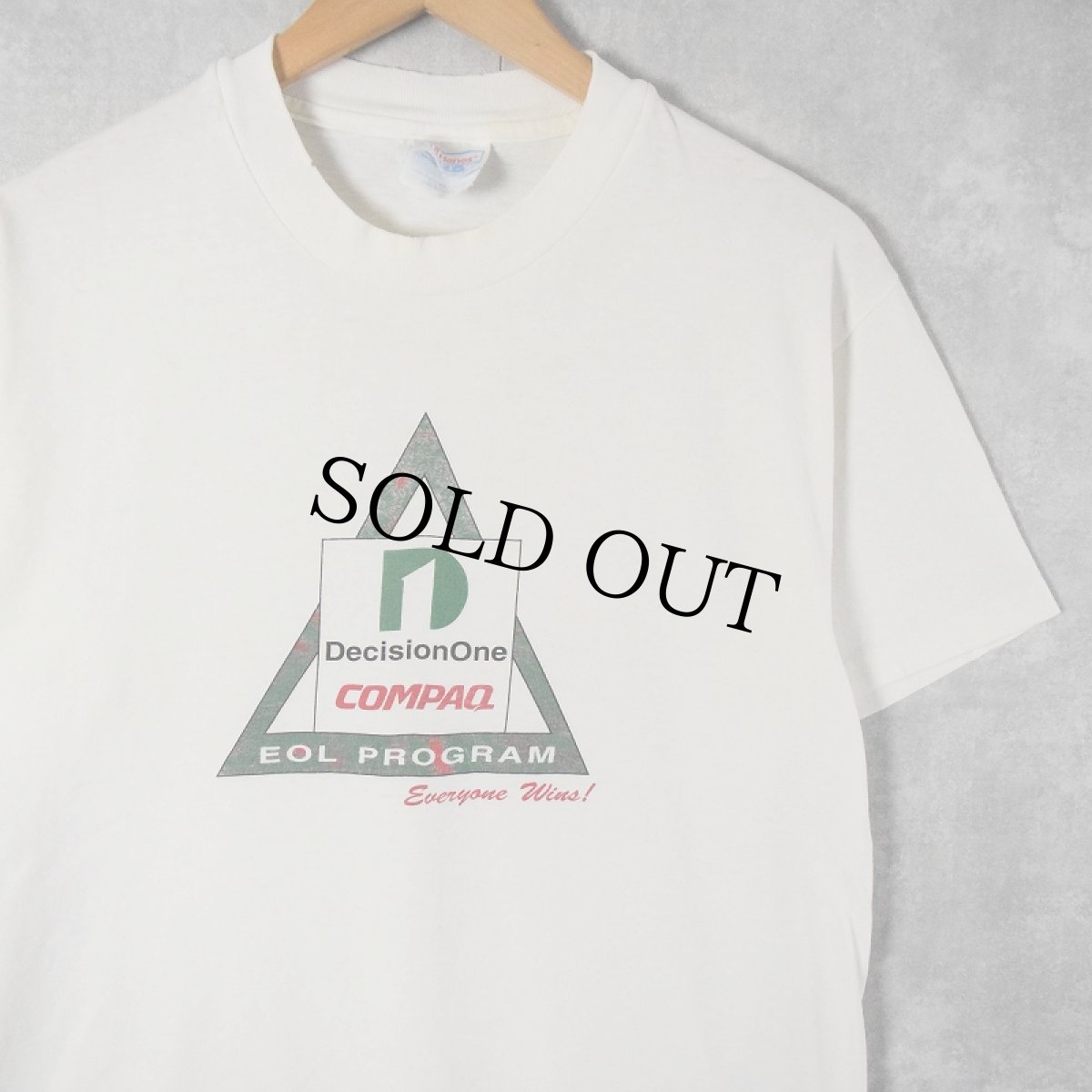 画像1: 90's COMPAQ USA製 "DecisionOne" IT企業プリントTシャツ M (1)