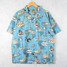 画像1: 2000’s Pineapple Connection "Haagen-Dazs" 総柄ハワイアンシャツ M (1)