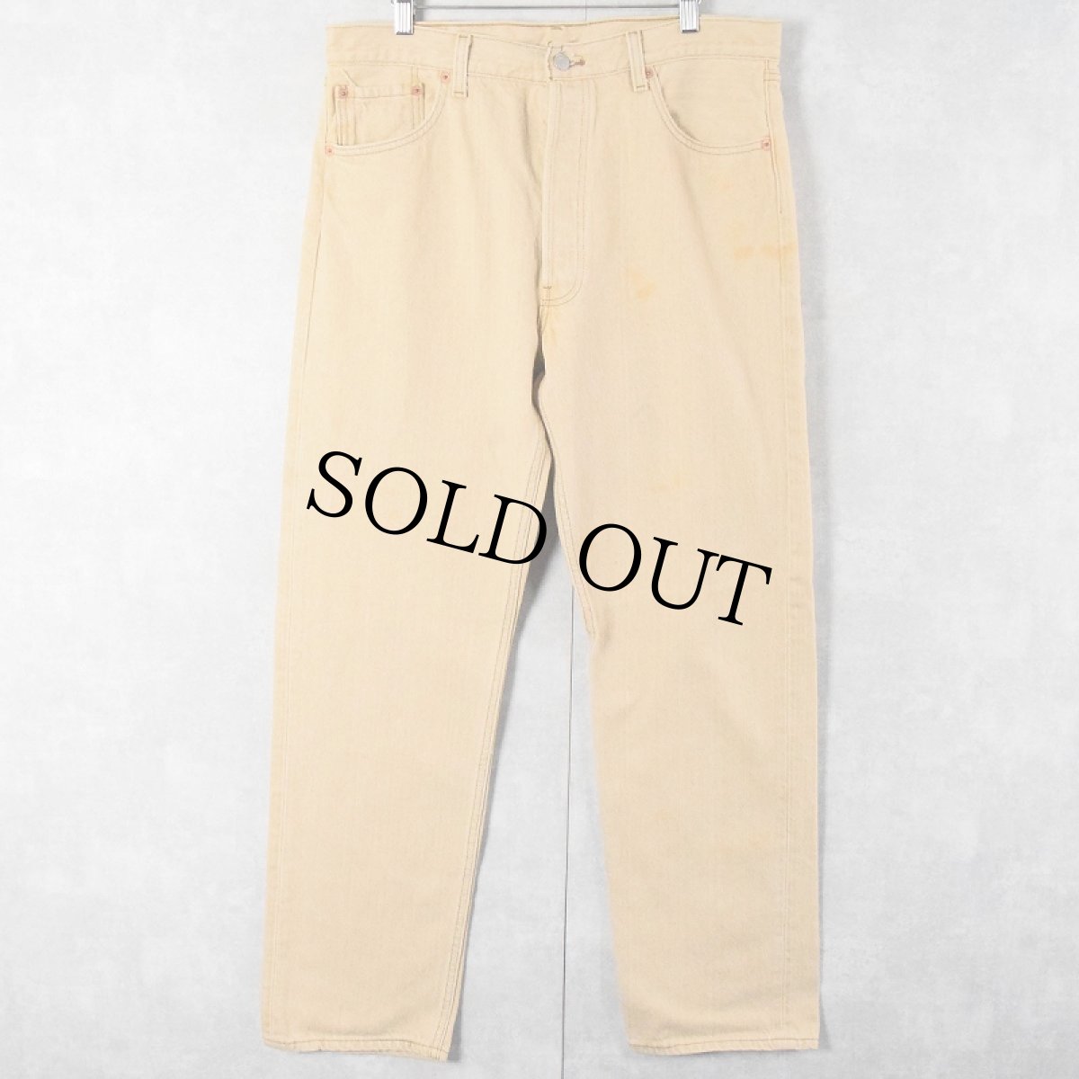 画像1: 90's Levi's 501 USA製 カラーデニムパンツ DEADSTOCK W34 (1)
