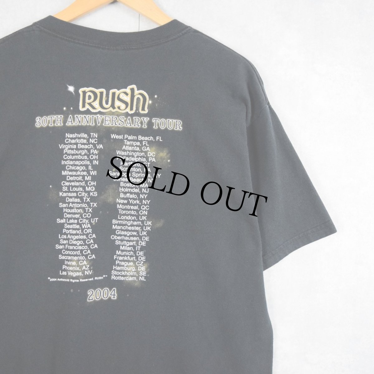 画像2: 2004 RUSH "30TH ANNIVERSARY TOUR" ロックバンドツアーTシャツ L (2)