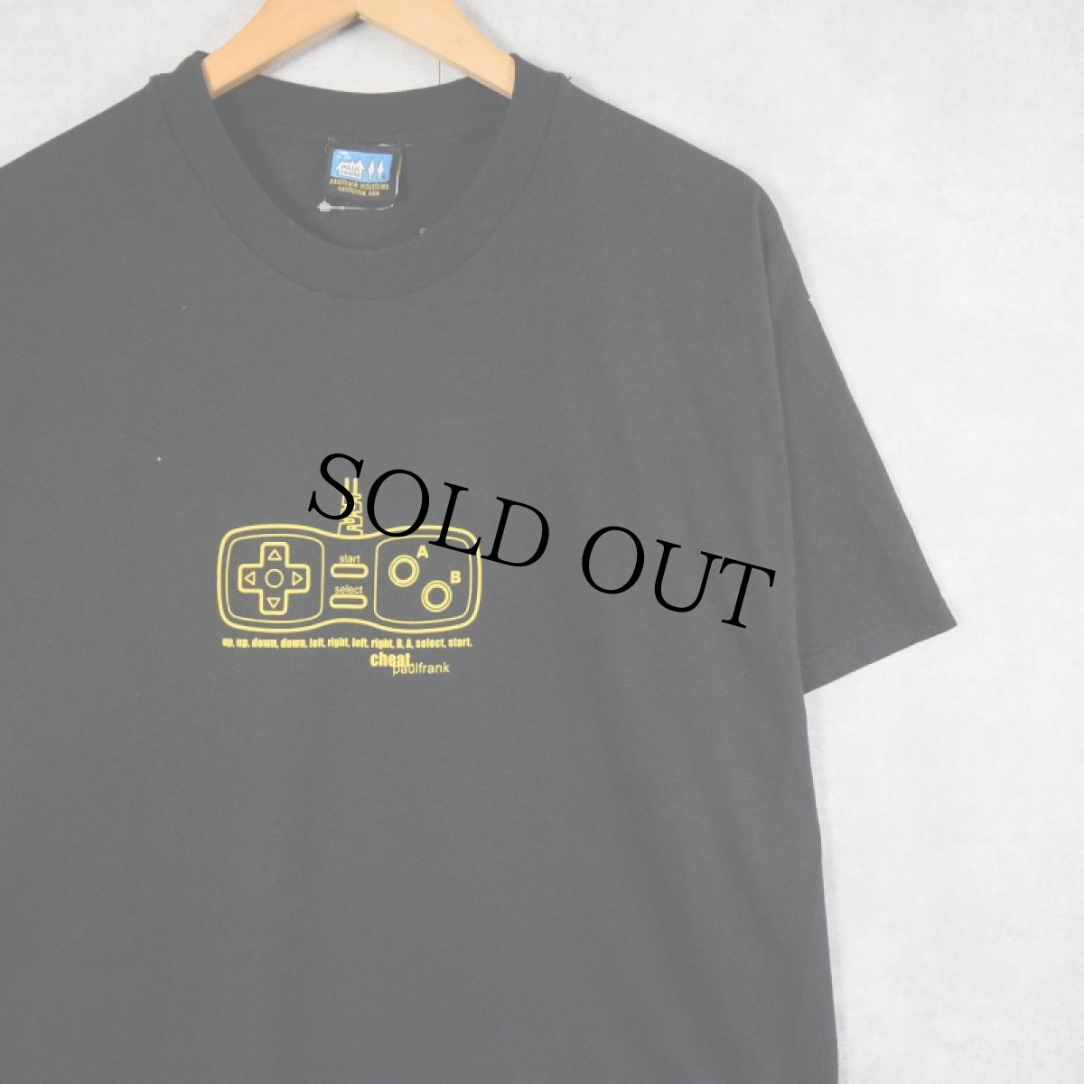 画像1: 【SALE】 2000's Paul Frank USA製 ゲームプリントTシャツ L (1)