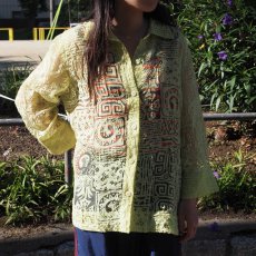 画像1: Rudy Rd. レーヨン×ナイロン 総柄 シースルーシャツ 10 (1)