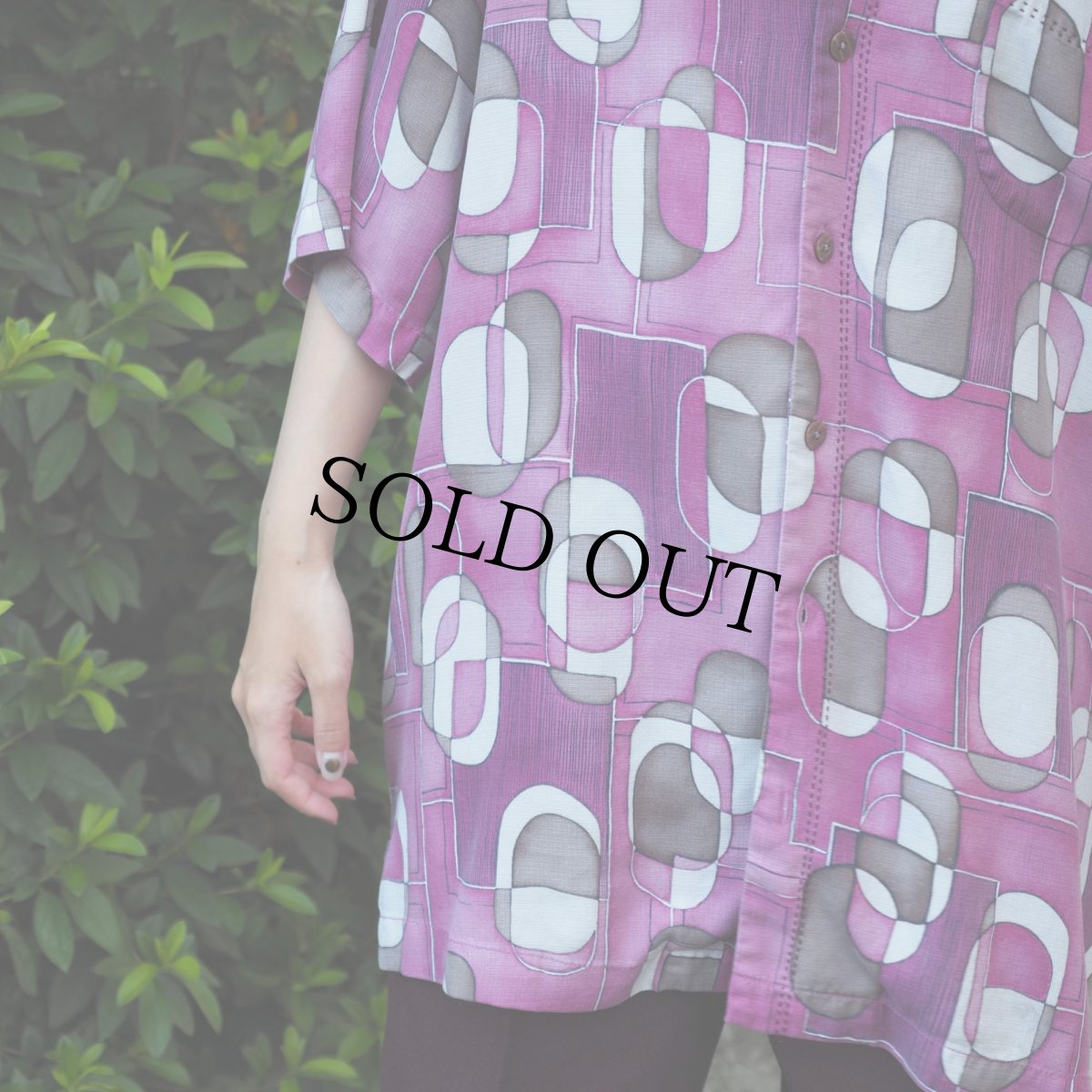 画像3: Tommy bahama 総柄 シルクオープンカラーシャツ L (3)