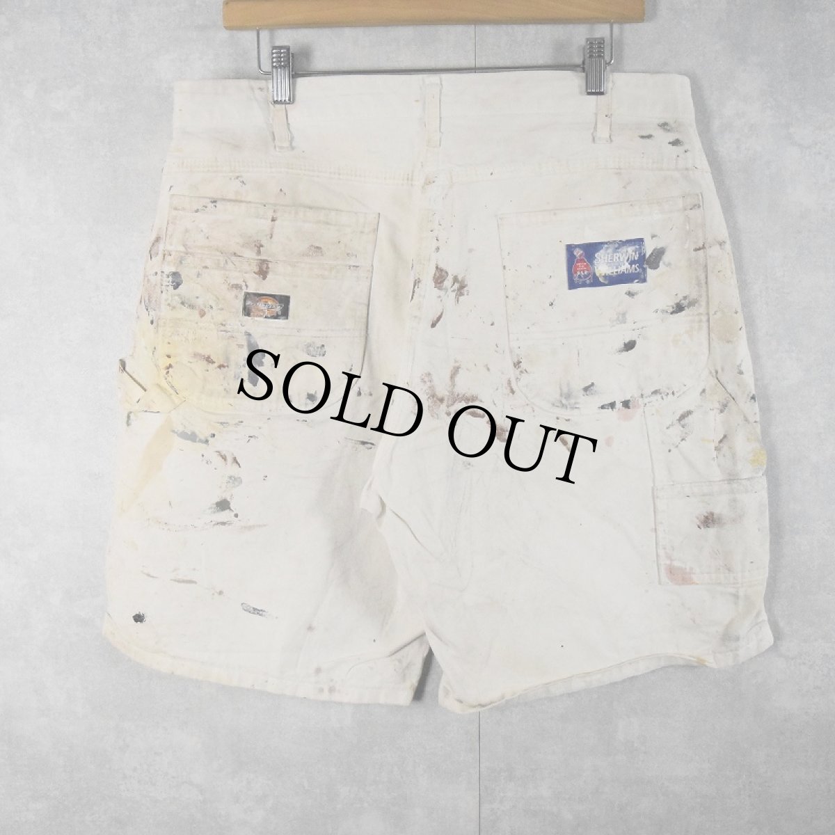 画像2: Dickies ペンキペイント ペインターショーツ W38 (2)