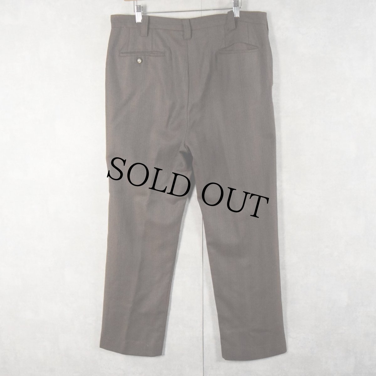 画像2: 60's SI-RO-SET チェック柄 スラックス W35 (2)