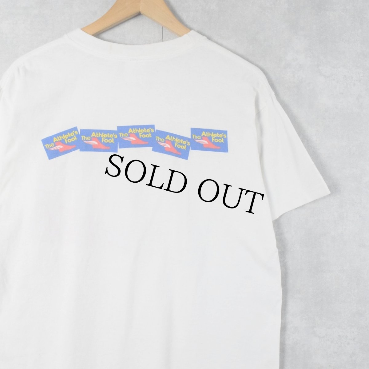 画像2: 90's NIKE 銀タグ USA製 "The Athlete's Foot" ロゴプリントTシャツ M (2)