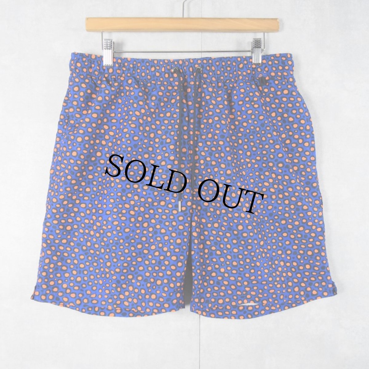 画像2: LANDS' END 総柄 ポリエステルイージーショーツ M (2)