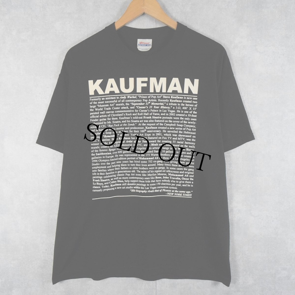画像1: STEVE KAUFMAN ポップアートプリントTシャツ BALCK L (1)
