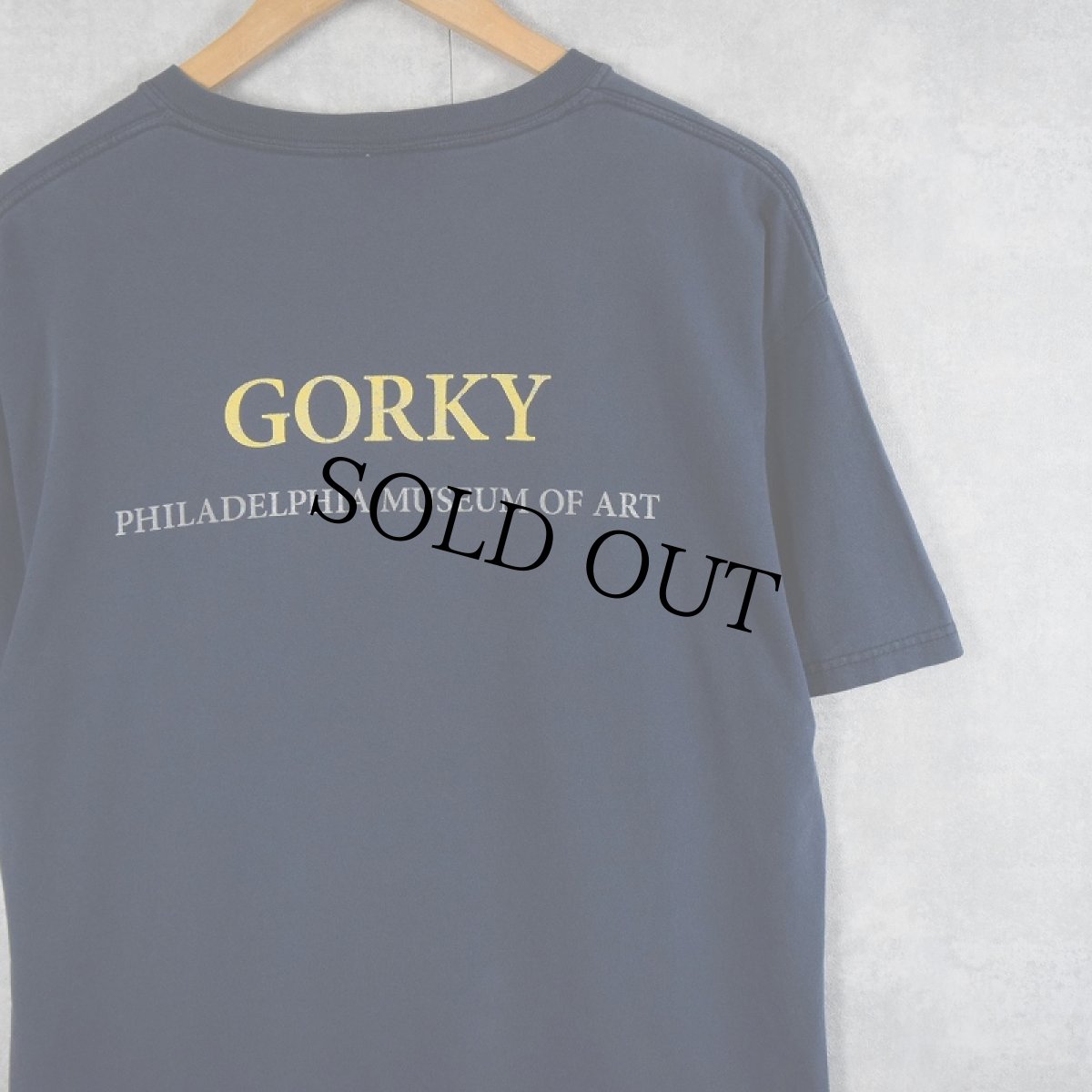 画像2: 90's Arshile Gorky USA製 "PHILADELPHIA MUSEUM OF ART" アートプリントTシャツ NAVY L (2)