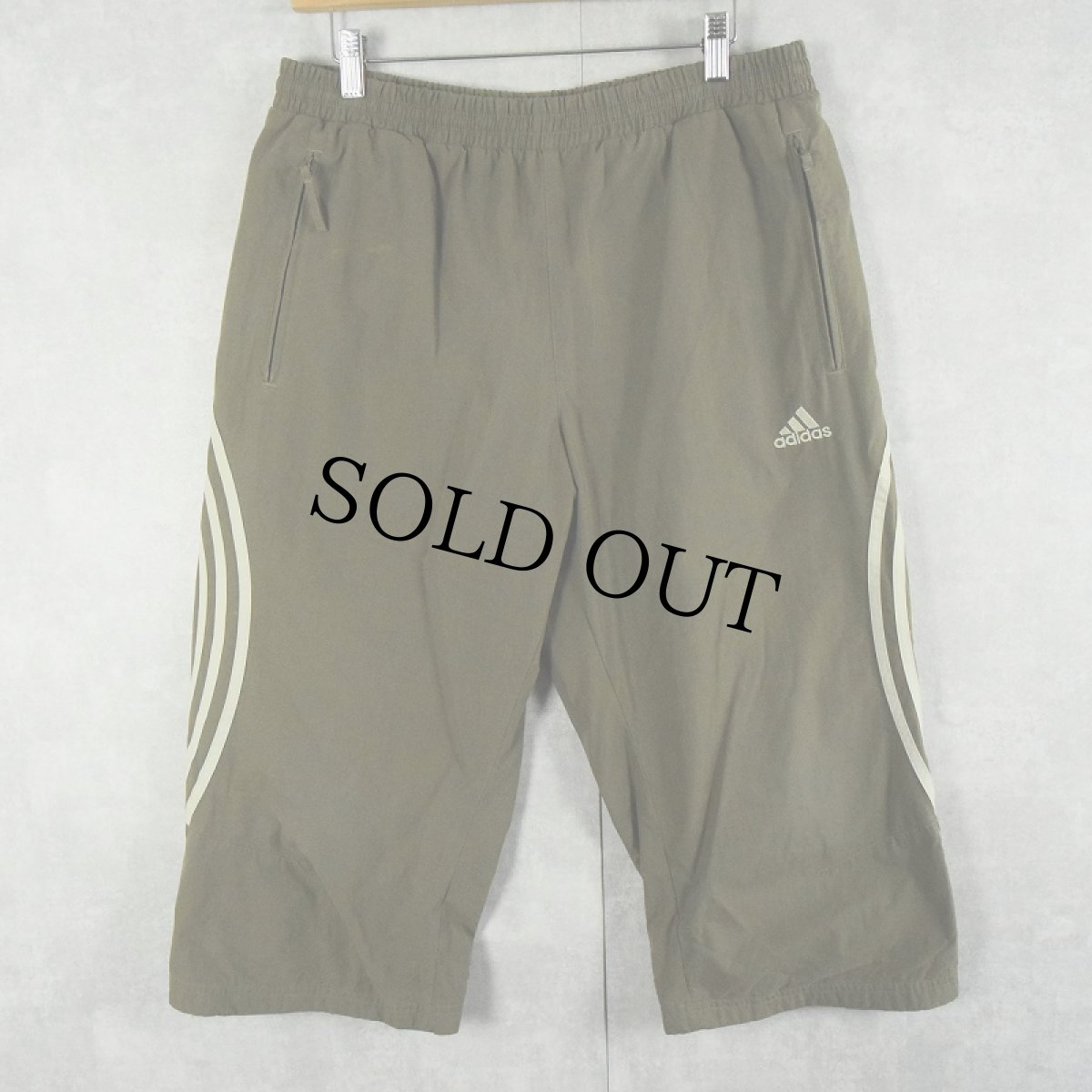 画像2: adidas サイドライン イージーハーフパンツ KHAKI M (2)