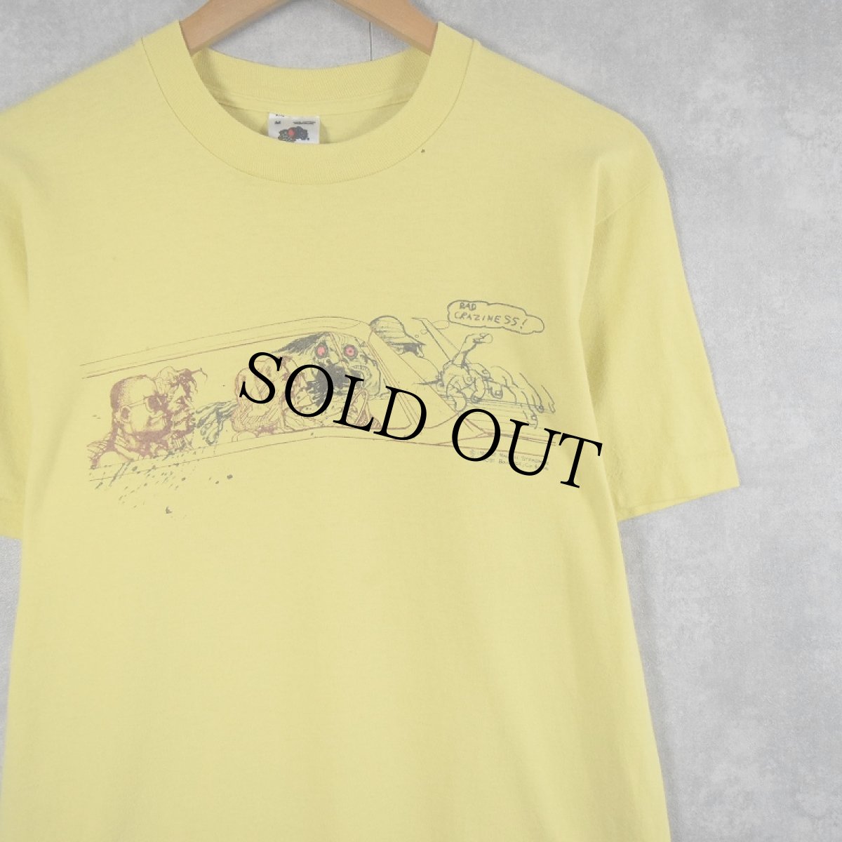 画像1: 90's Ralph Steadman "Bad Craziness!"  アートプリントTシャツ M (1)