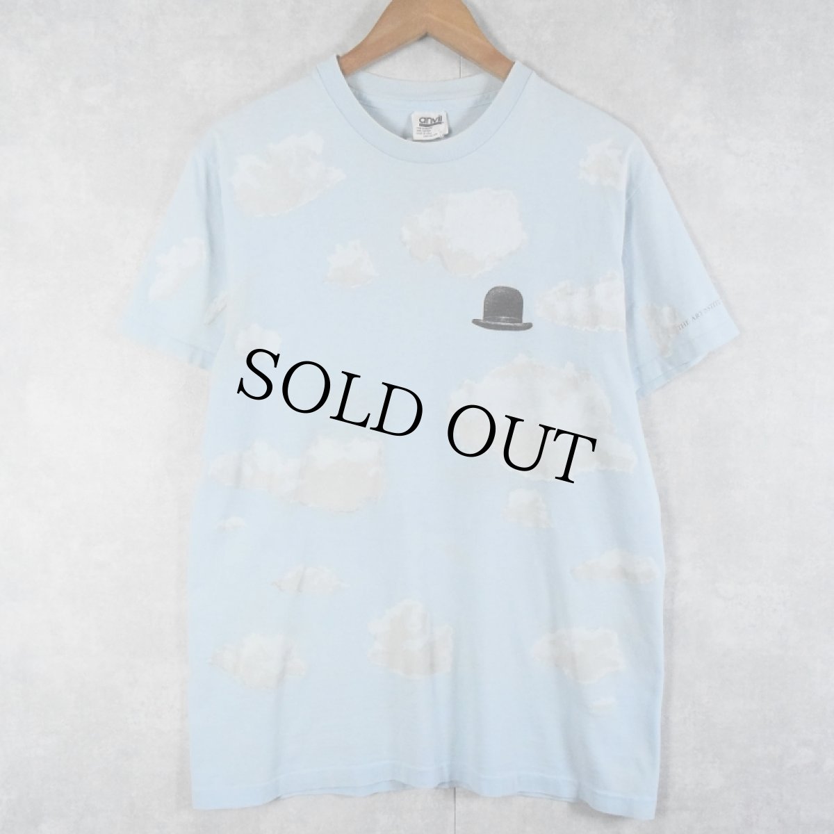 画像1: 90's René Magritte USA製 アートプリントTシャツ L (1)