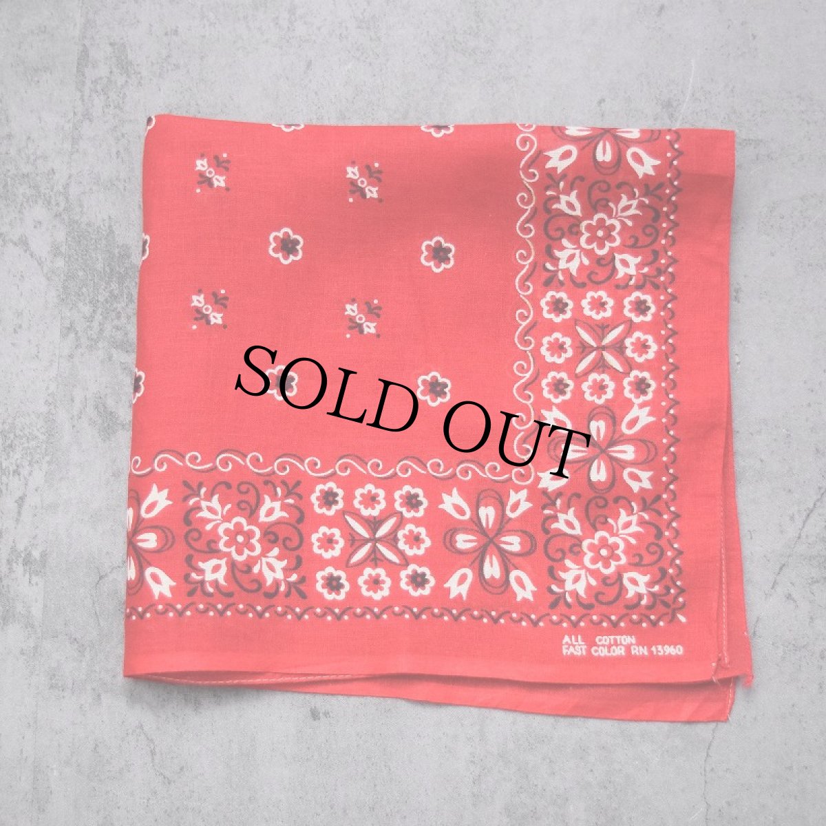 画像1: 【SALE】 60's FAST COLOR 花柄 バンダナ (1)