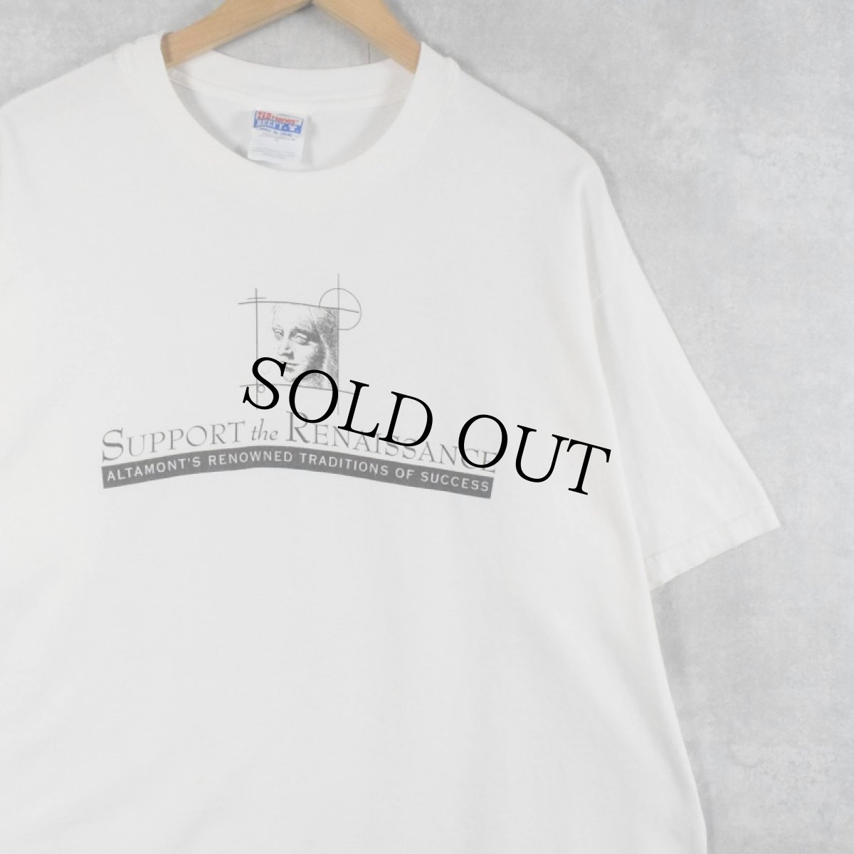 画像1: SUPPORT THE RENAISSANCE アートプリントTシャツ XL (1)