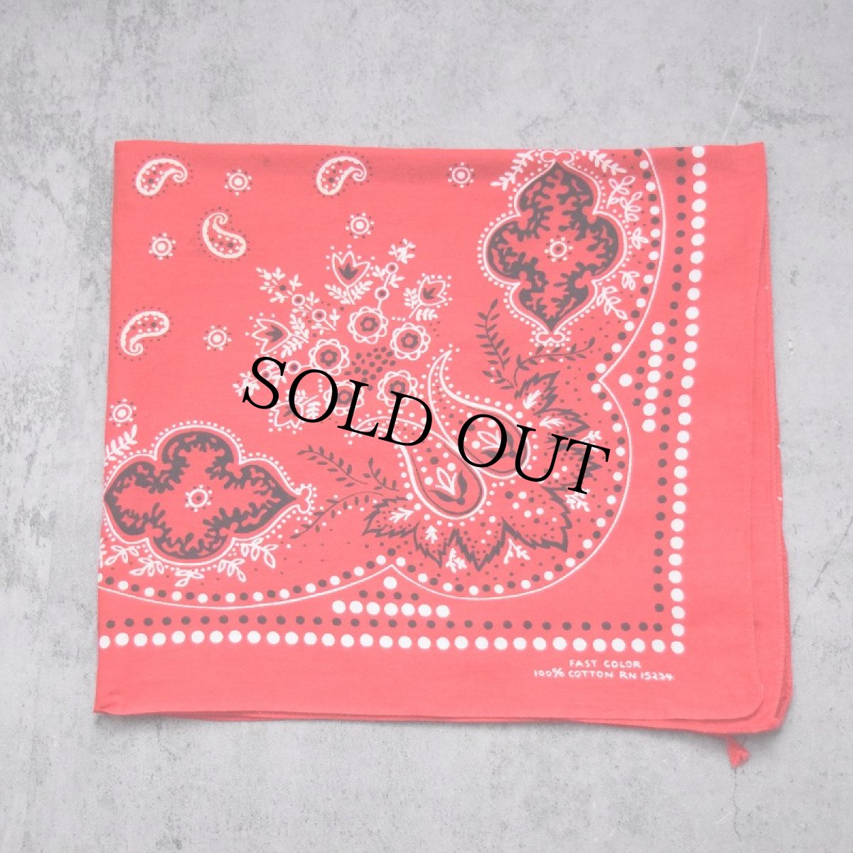 画像1: 【SALE】 60's FAST COLOR ペイズリー柄 バンダナ (1)
