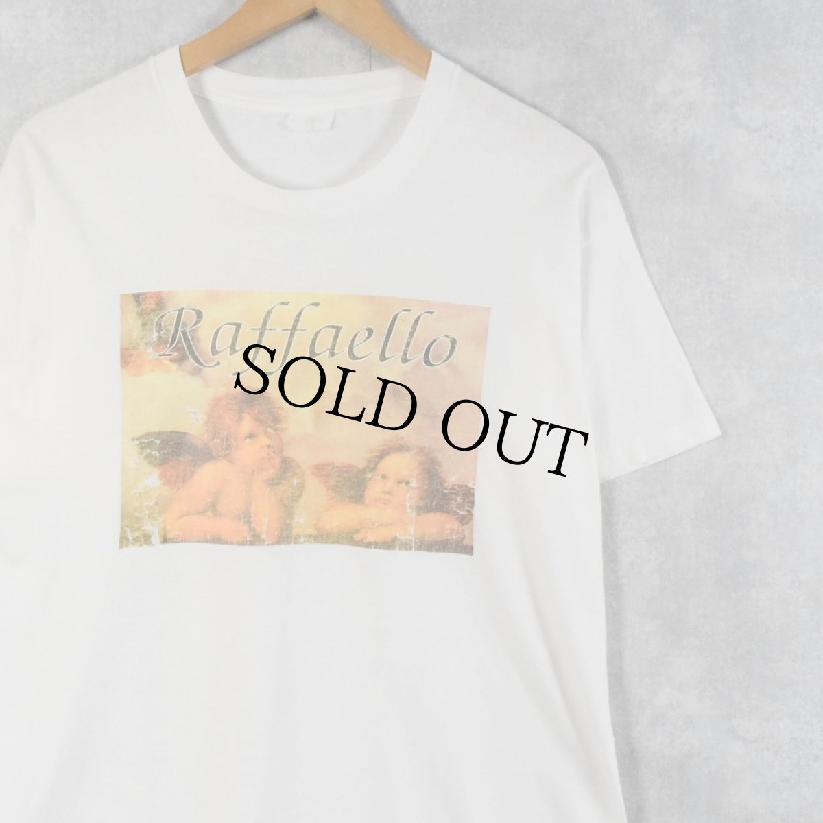 画像1: Raffaello "二人の天使" アートプリントTシャツ L (1)