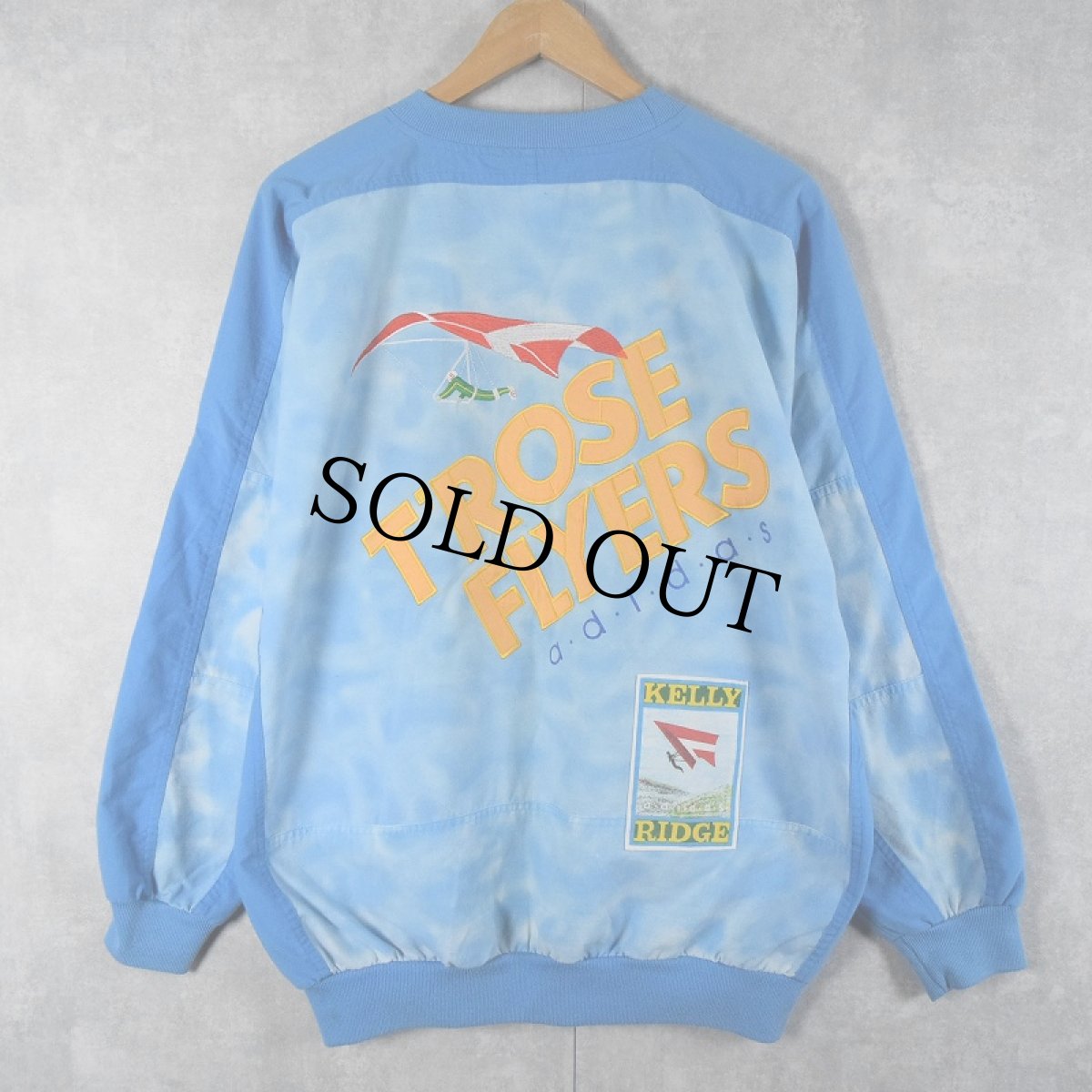 画像2: 80's adidas TAIWAN製 RIDGELIFT "T'ROSE FLYERS" 刺繍デザインスウェット L (2)