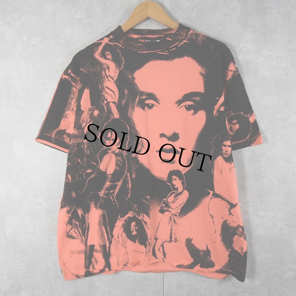 画像1: 90's CELINE DION USA製 手刷り 大判プリントTシャツ DEADSTOCK XL (1)