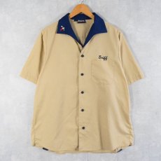 画像2: 90's King Louie USA製 "Gorgen FUNERAL HOME" ボーリングシャツ L (2)