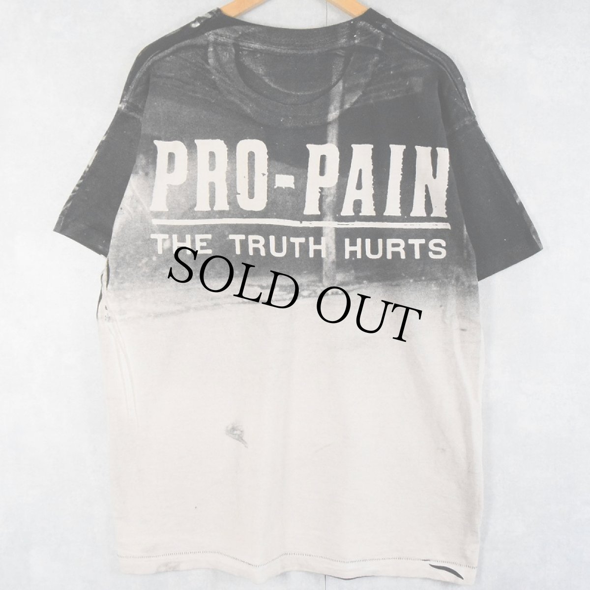 画像2: 90's PRO-PAIN USA製 "THE TRUTH HURTS" ヘヴィメタルバンド 大判手刷りプリントTシャツ XL (2)