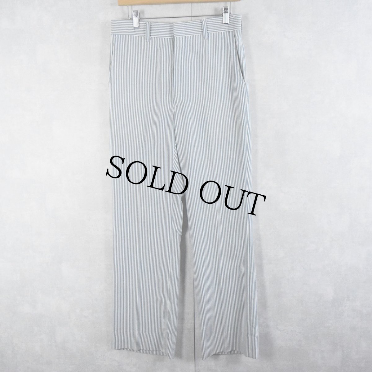 画像2: 〜70's ストライプ柄 シアサッカースラックス W30 (2)