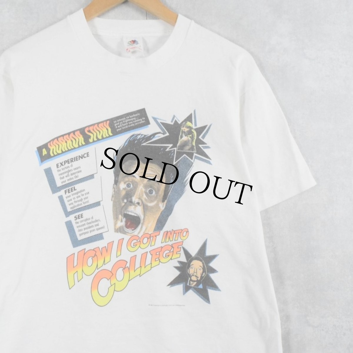 画像1: 80's How I Got into College USA製 ロマンティック・コメディ映画 プリントTシャツ L (1)