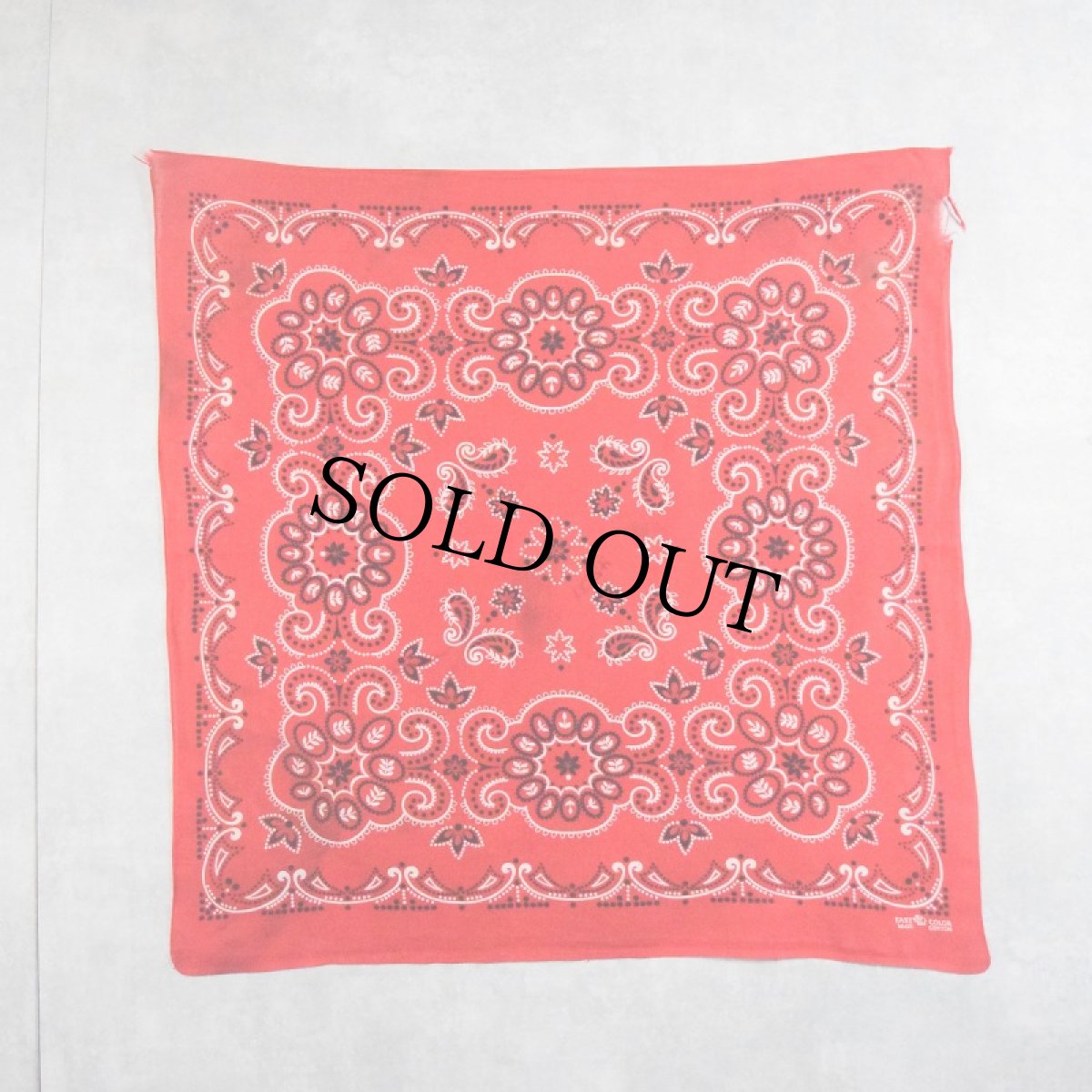 画像2: 60's エレファントブランド ペイズリー柄 バンダナ 上鼻 (2)