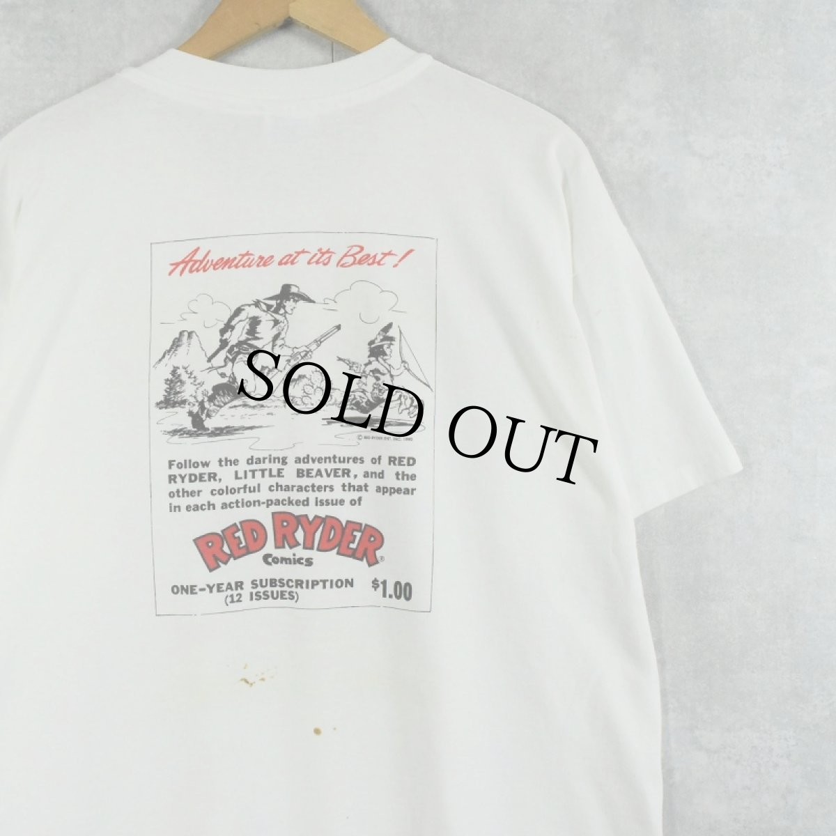 画像2: 90's RED RYDER Comics USA製 コミックプリントTシャツ XL (2)