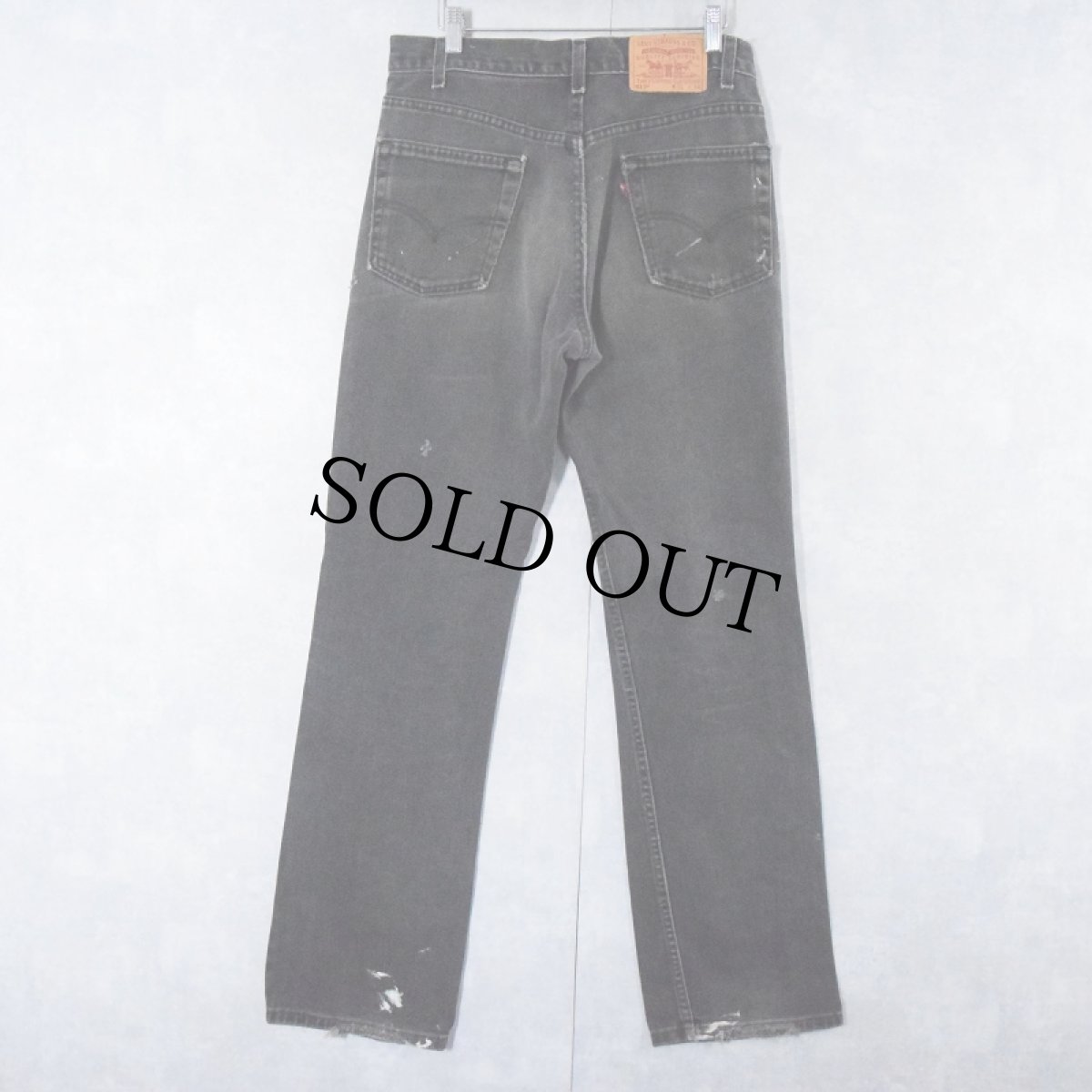 画像2: 2000's Levi's 517 USA製 "サルファブラック" ブーツカットブラックデニムパンツ W30 (2)