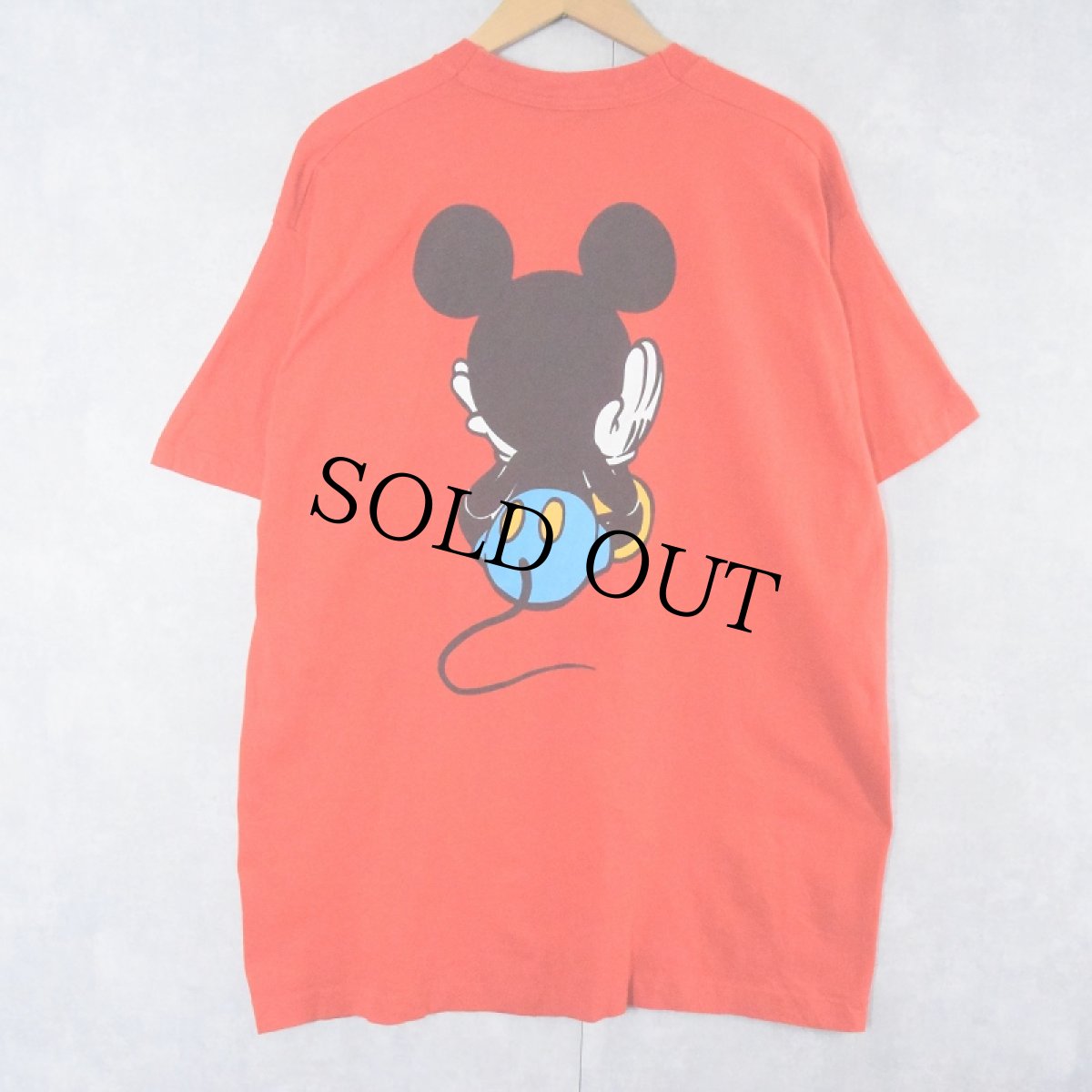 画像2: 90's MICKEY&CO. USA製 青パンミッキー キャラクタープリントTシャツ XL (2)