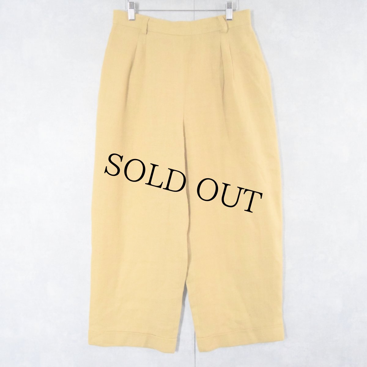 画像2: ELEMENTI BASIC GERMANY製 2タック ワイドリネンスラックス W31 (2)