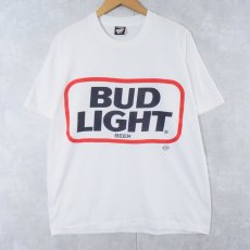 画像1: 90's Budweiser BUD LIGHT USA製 ビールロゴプリントTシャツ XL (1)
