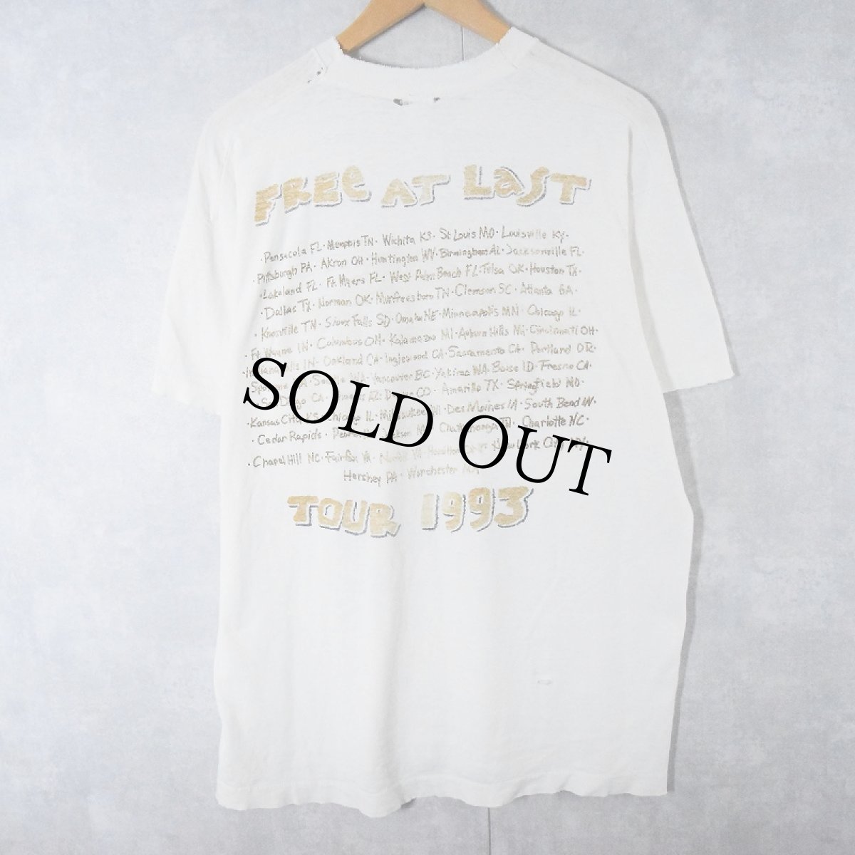 画像2: 90's DC Talk "FREE AT LAST TOUR 1993" クリスチャンロックバンドTシャツ XL (2)