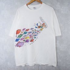 画像1: 90's Crazy Shirts USA製 魚イラスト 巻プリントTシャツ XL (1)