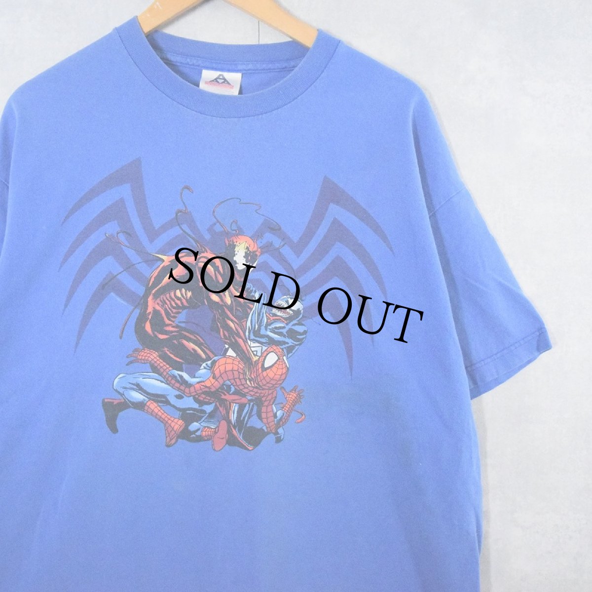 画像1: MARVEL VENOM × CARNAGE × SPIDER-MAN キャラクター プリントTシャツ XL (1)