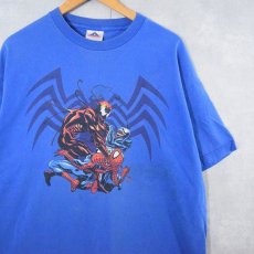 画像1: MARVEL VENOM × CARNAGE × SPIDER-MAN キャラクター プリントTシャツ XL (1)