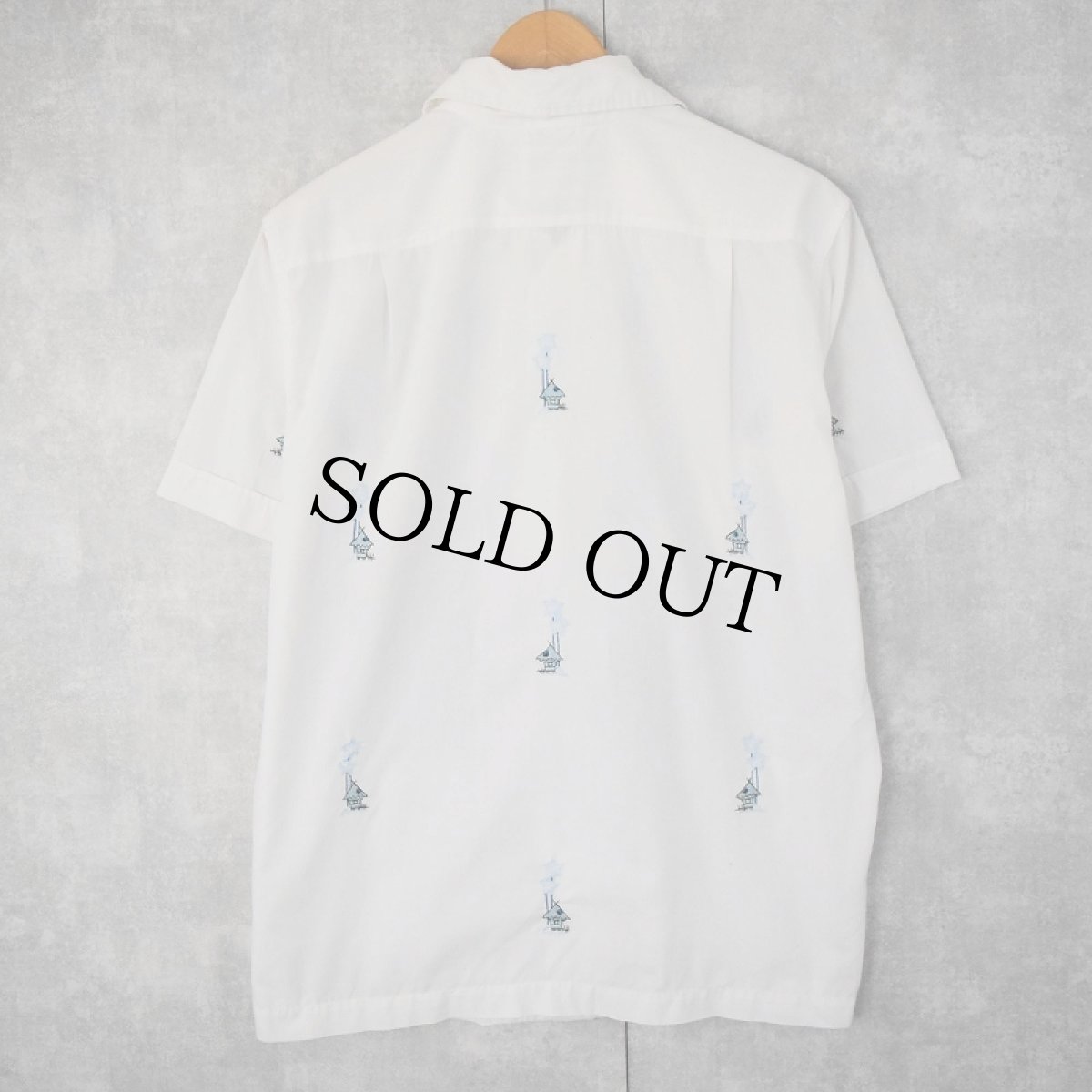 画像2: 70's PEARL OF THE ORIENT 刺繍デザイン キューバシャツ (2)