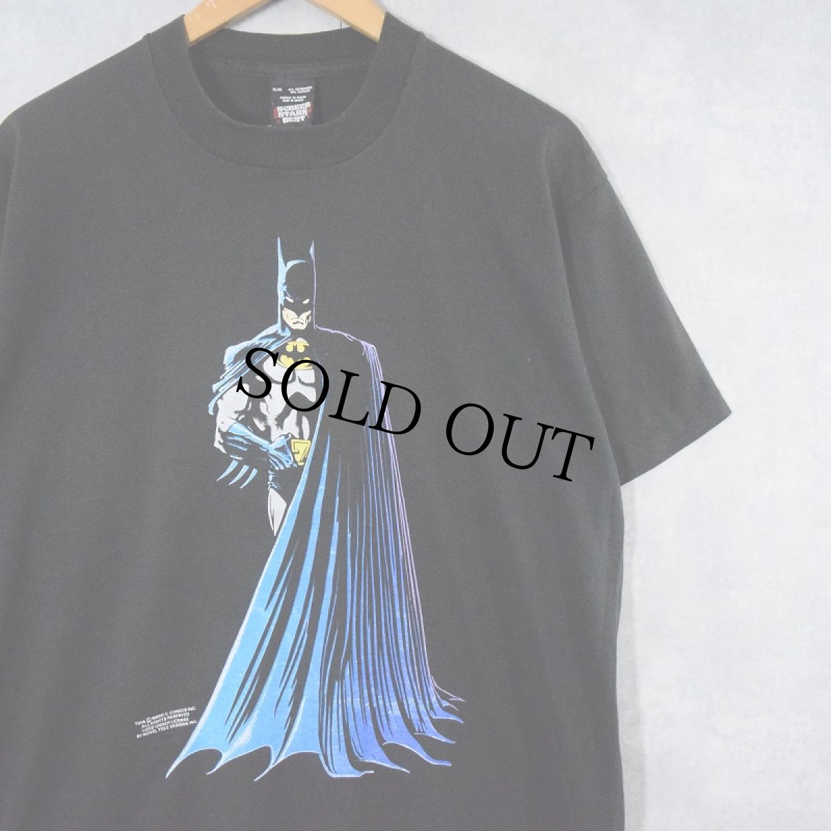画像1: 80's DC COMICS BATMAN CANADA製 キャラクタープリントTシャツ BLACK XL (1)